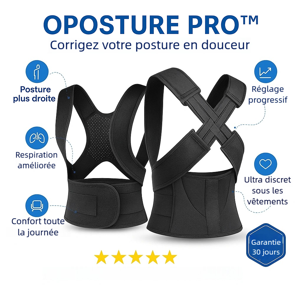 OPOSTURE PRO™ -   REDRESSEZ VOTRE DOS ET ÉLIMINEZ VOS DOULEURS NATURELLEMENT